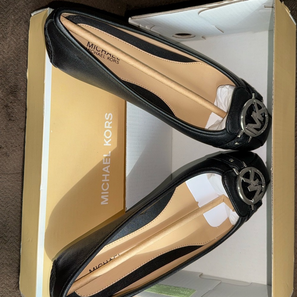 Michael Kors Black Leather Loafers